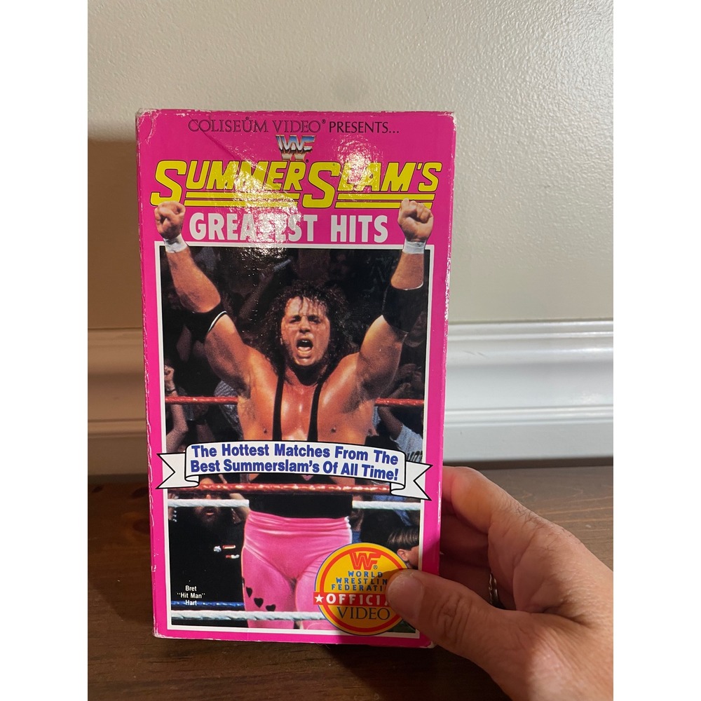 WWF SummerSlam's Greatest Hits VHS 1992 Coliseum Video Red Flap Bret Hart Hogan